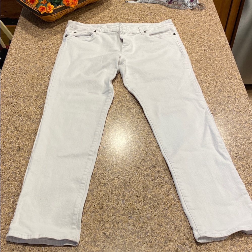 Kut From The Kloth Catherine Boyfriend White Jeans Size 16 Style KP494MF2 - Picture 5 of 17